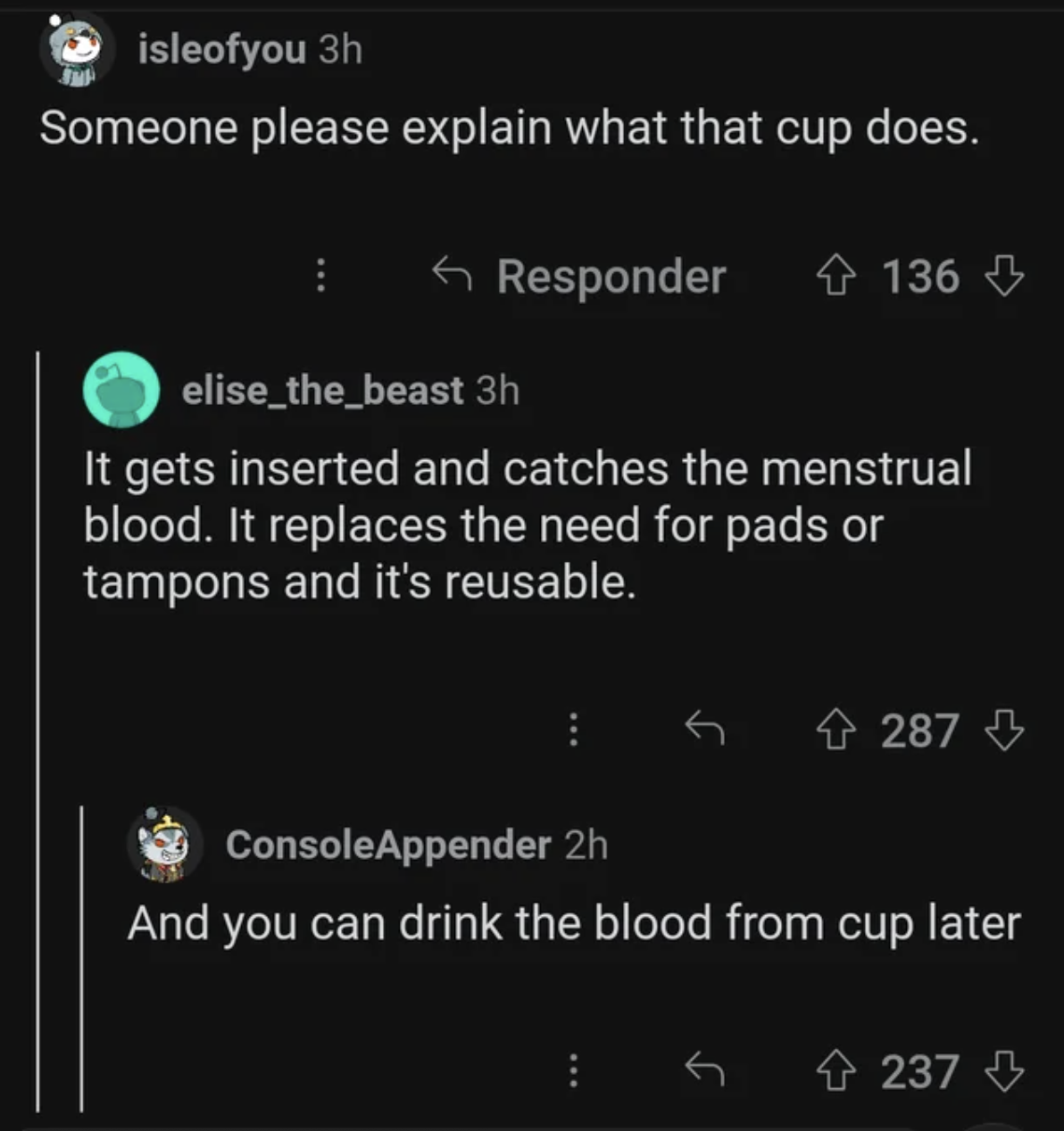 Cursed Comments - Someone please explain what that cup does.