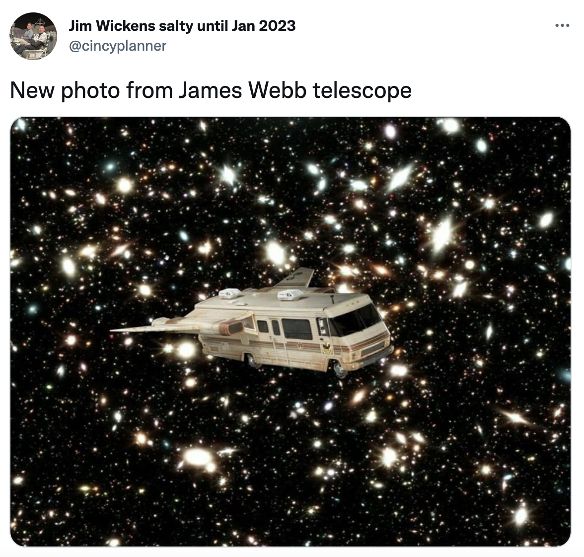 James Webb Telescope Memes - galaxies in the universe - Jim Wickens salty until New photo from James Webb telescope ...