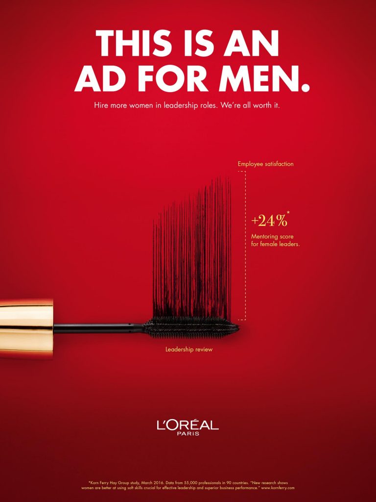 Modern trends that need to stop - This Is An Ad For Men. Hire more women in leadership roles. We're all worth it.