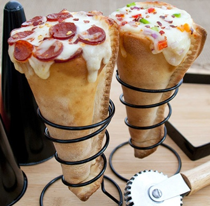 Ice Cream Cone styled Pizza.