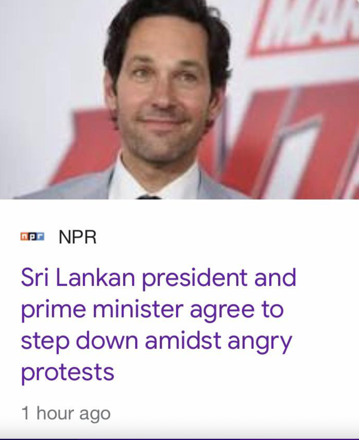 People Who Didn't Do Their Only Job - Paul Rud Sri Lankan president and prime minister agree to step down amidst angry