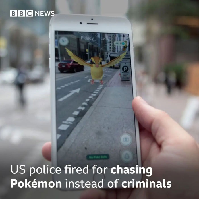 Humans of Capitalism - Bbc News Pidgey Cp Us police fired for chasing Pokmon instead of criminals