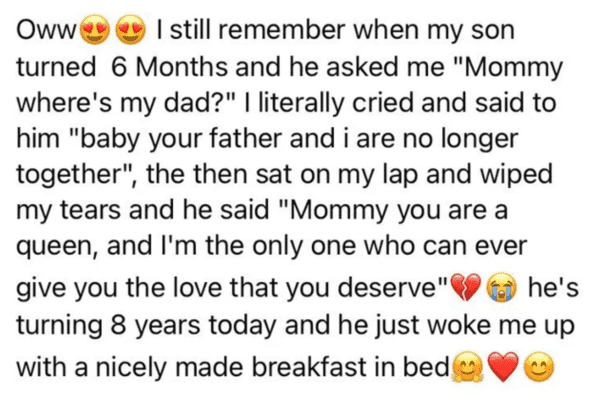 liars no one believes - Oww I still remember when my son turned 6 Months and he asked me "Mommy where's my dad?" I literally cried and said to him "baby your father and i are no longer together", the then sat on my lap and wiped my tears and he said "Momm