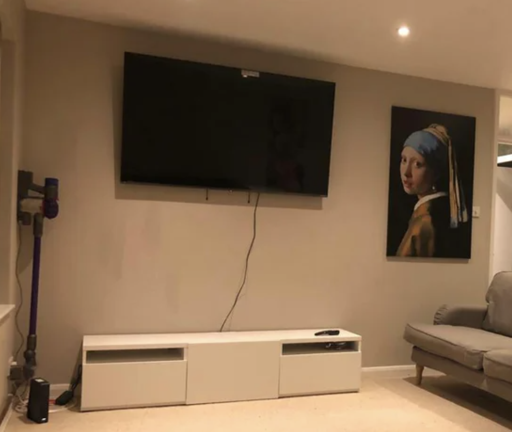 TVs that are too high - girl with a pearl earring