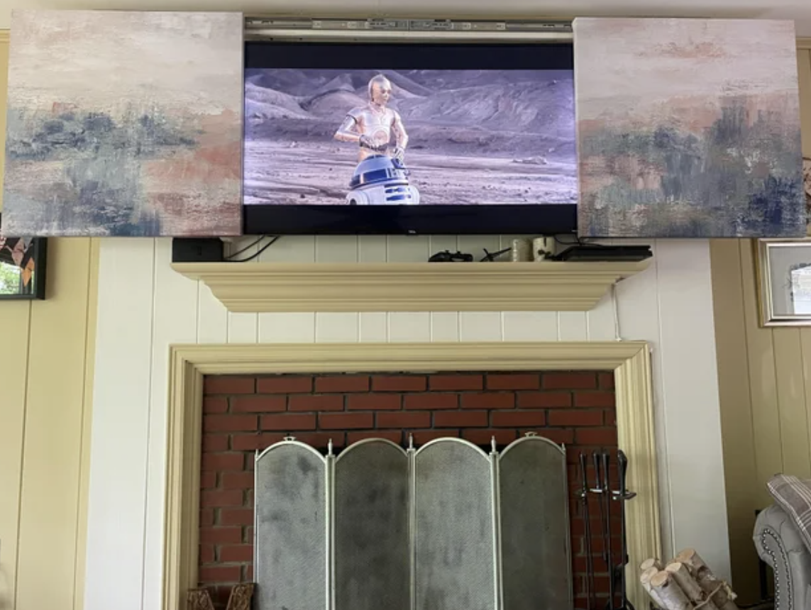 TVs that are too high - wall