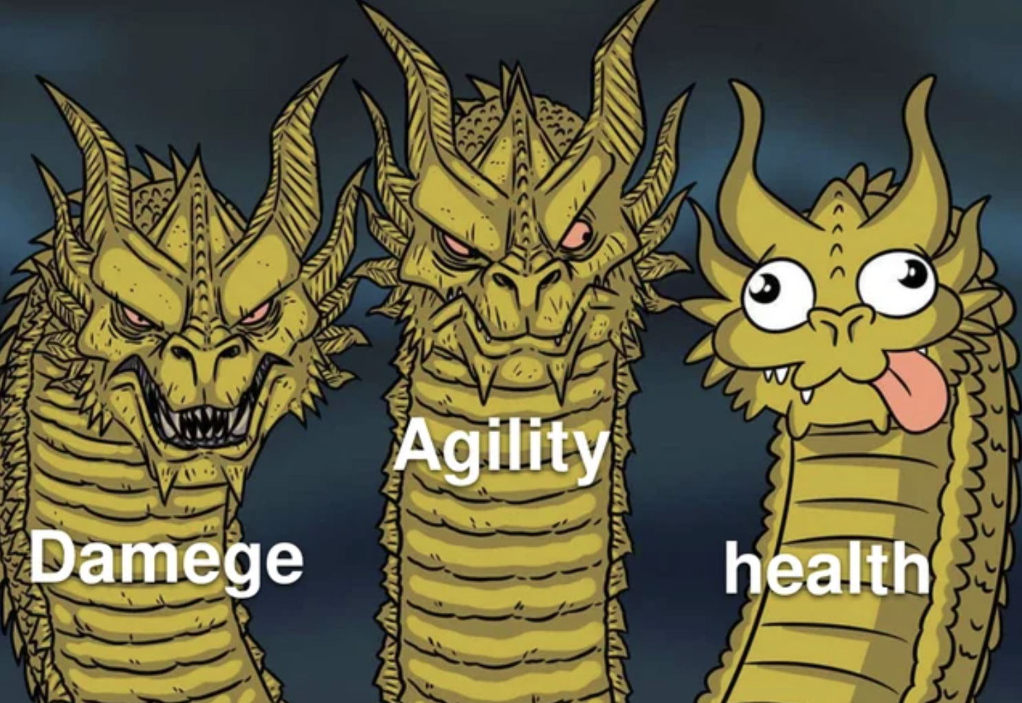 gaming memes - Damege Agility wana health