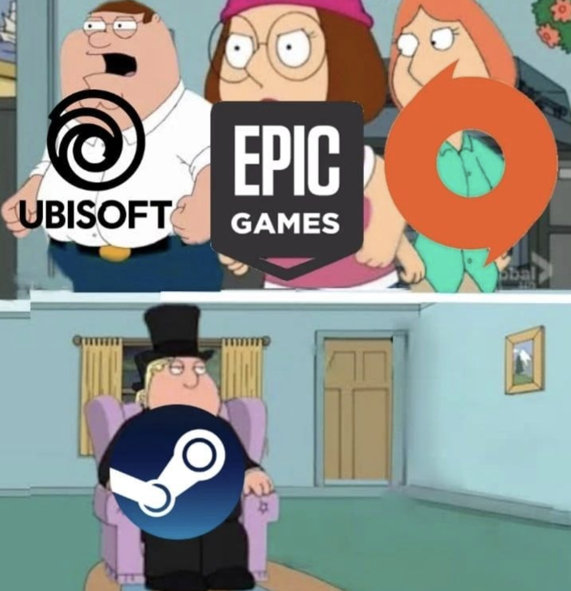 Gaming Memes - steam - Ubisoft Epic Games