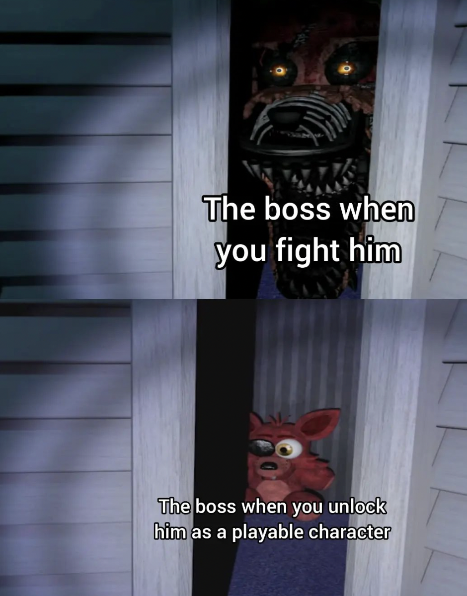 Gaming Memes - door - The boss when you fight him The boss when you unlock him as a playable character
