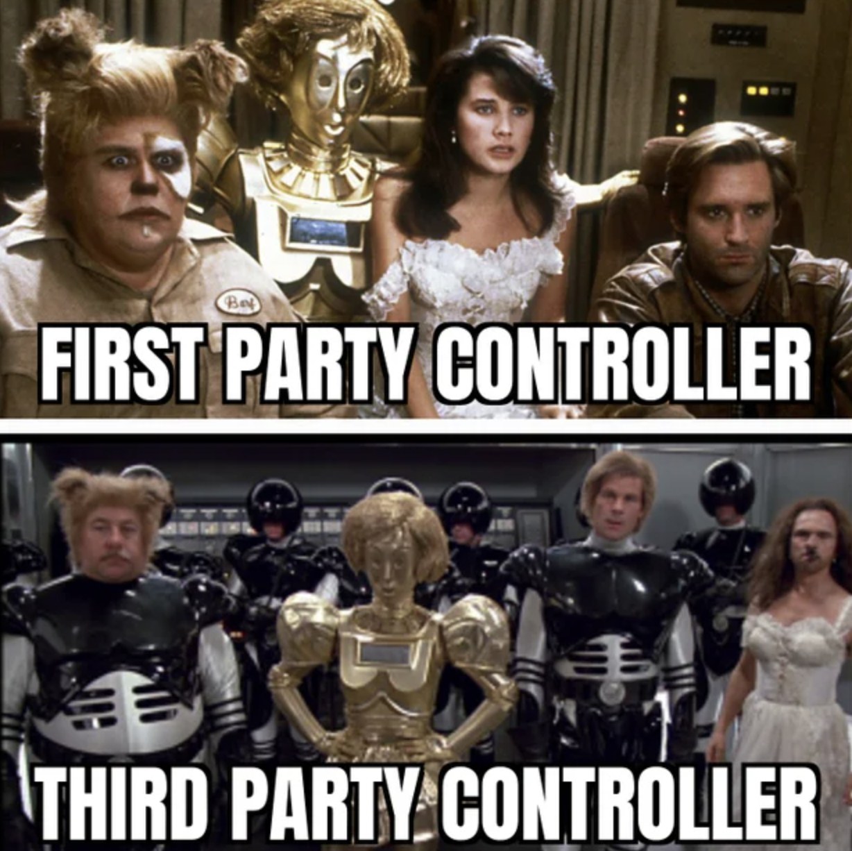 Gaming Memes - spaceballs film - First Party Controller Third Party Controller
