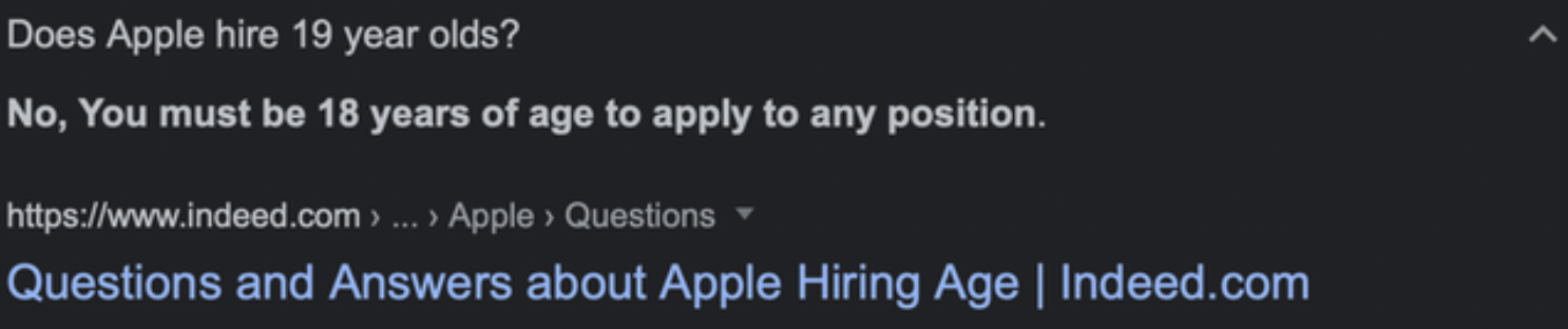 Facepalms - sky - Does Apple hire 19 year olds? No, You must be 18 years of age to apply to any position.