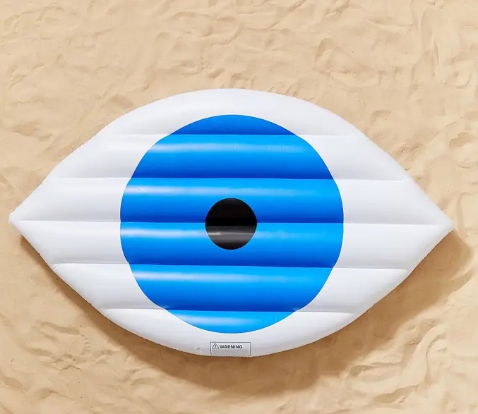 Weird Pool Inflatables - evil eye pool float - E Warning
