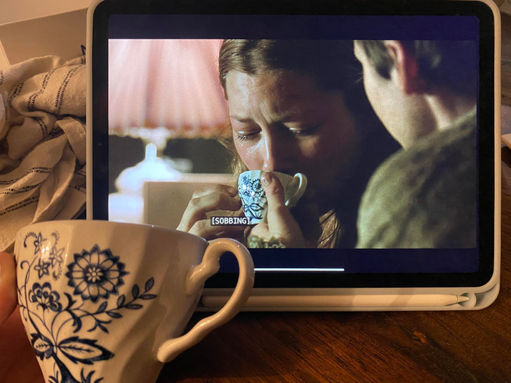 “I have the same teacup as the one shown in this scene of Texas Chainsaw Massacre (2003).”