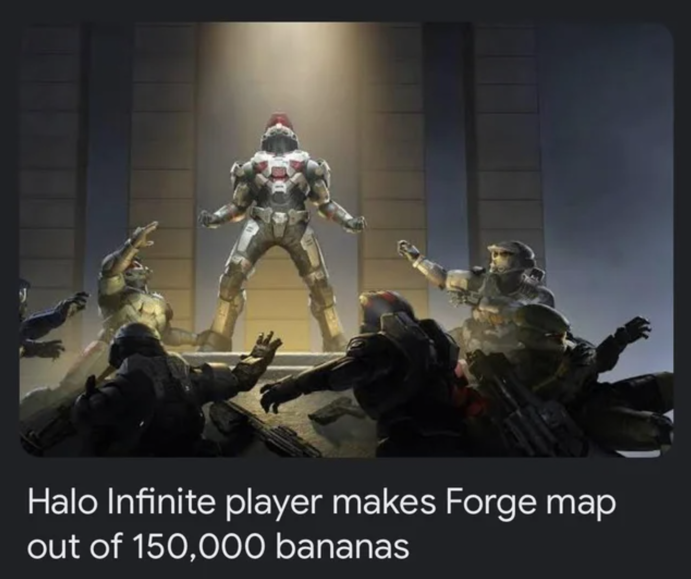 Gaming memes - halo infinite last spartan standing - Halo Infinite player makes Forge map out of 150,000 bananas