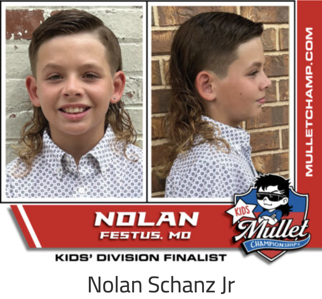 hairstyle - Kids Mulletchamp.Com Nolan Mullet Festus. Mo Championships Kids' Division Finalist Nolan Schanz Jr