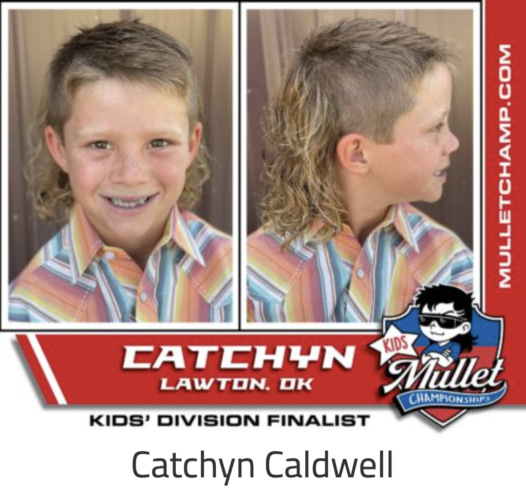 hairstyle - Catchyn Tullet Lawton. Ok Championships Kids Mulletchamp.Com Kids' Division Finalist Catchyn Caldwell