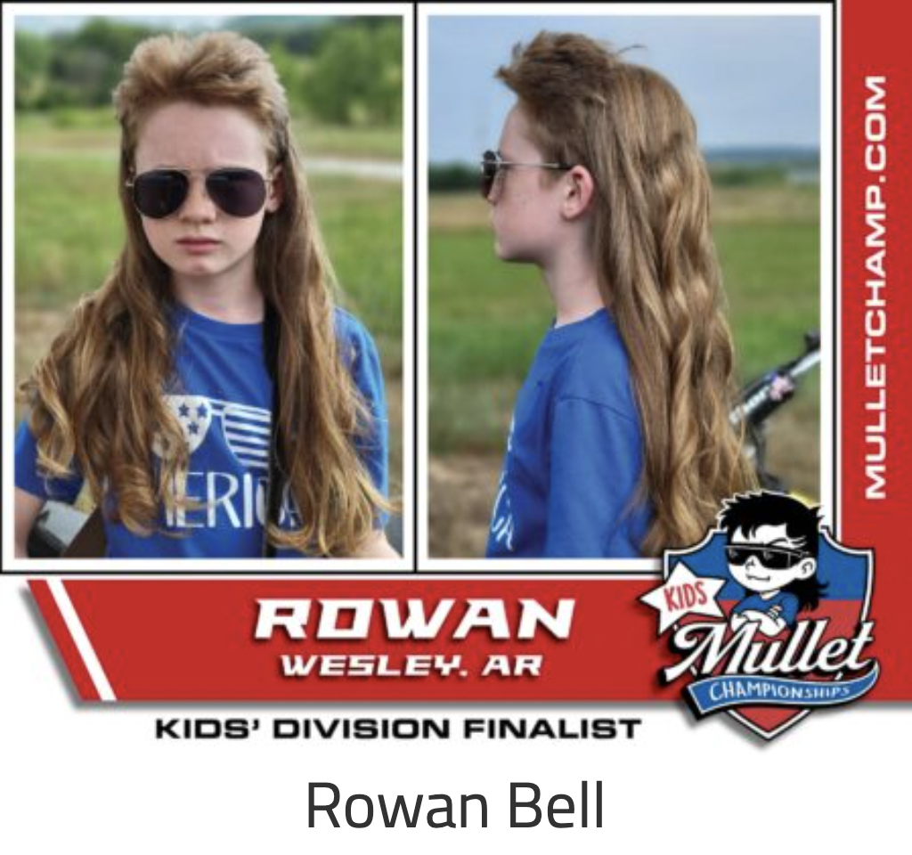 kid with mullets - Merica Rowan Wesley. Ar Kids' Division Finalist Rowan Bell Kids Mulletchamp.Com Mullet Championships
