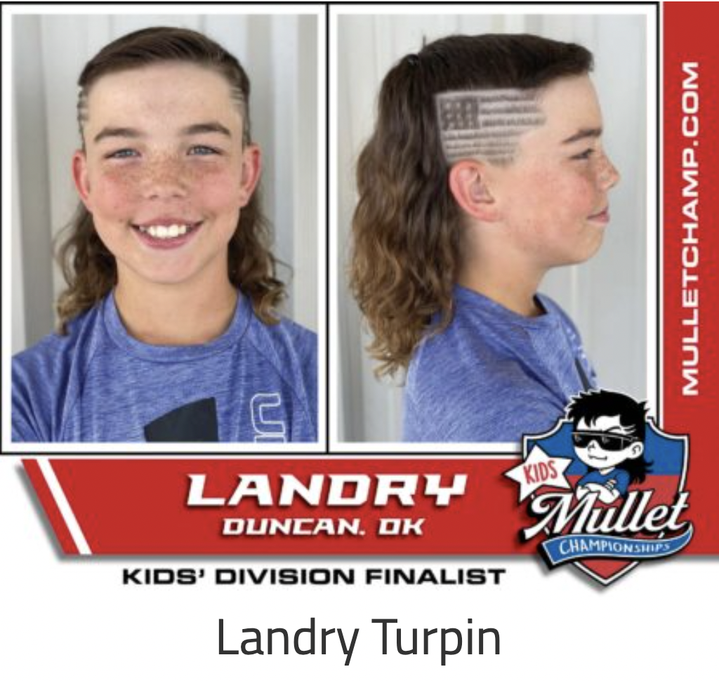 hairstyle - Kids Mulletchamp.Com Landry Mullet Duncan. Ok Championships Kids' Division Finalist Landry Turpin