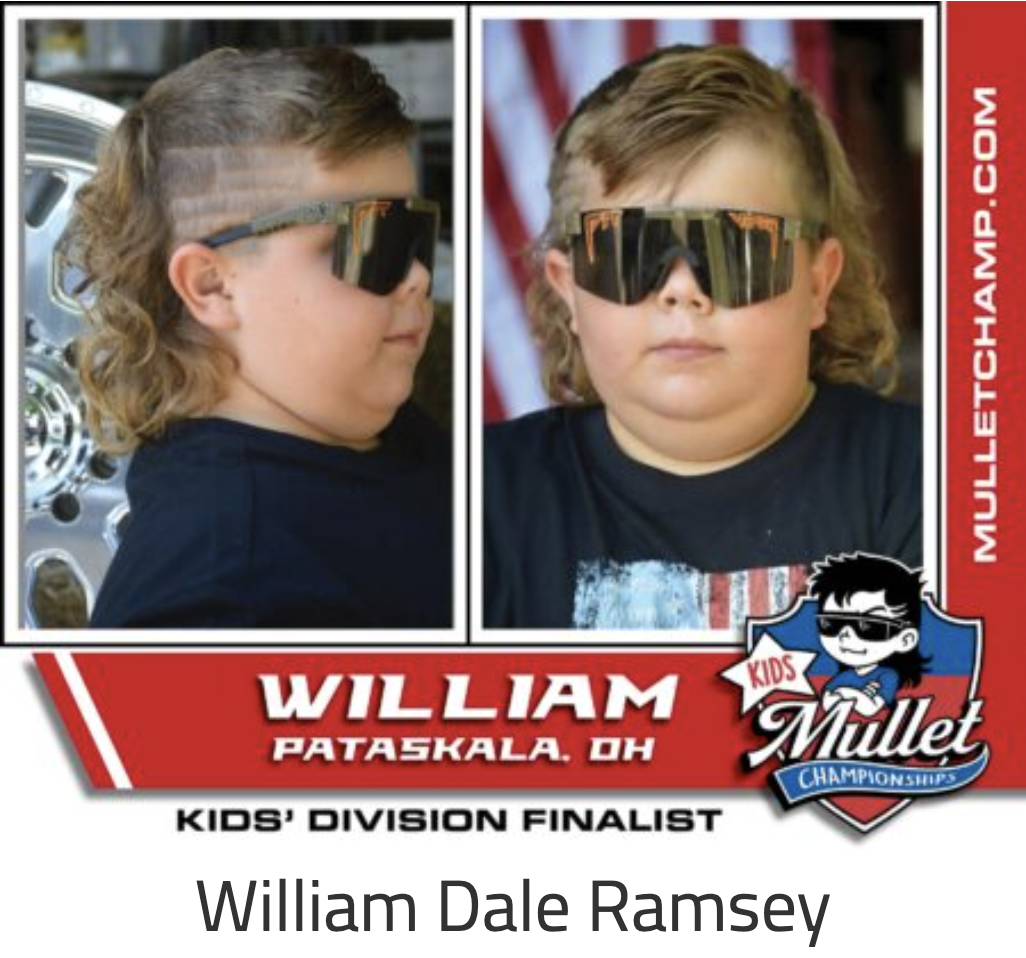 sunglasses - Kids Mulletchamp.Com William Mullet Pataskala. Oh Championships Kids' Division Finalist William Dale Ramsey