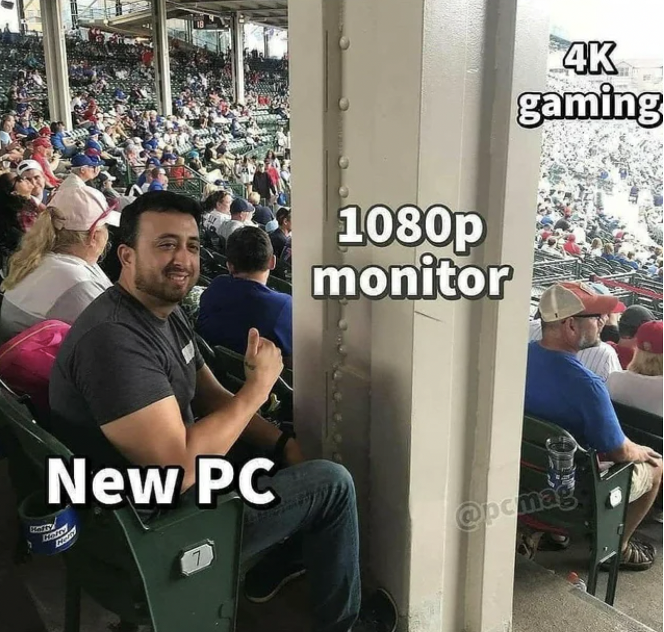 PC Gaming Memes - funny construction fails - New Pc Samy 1080p monitor 4K gaming ng ny