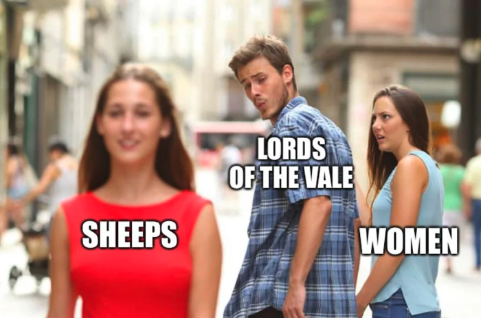 4 3 meme - Sheeps Lords Of The Vale Women