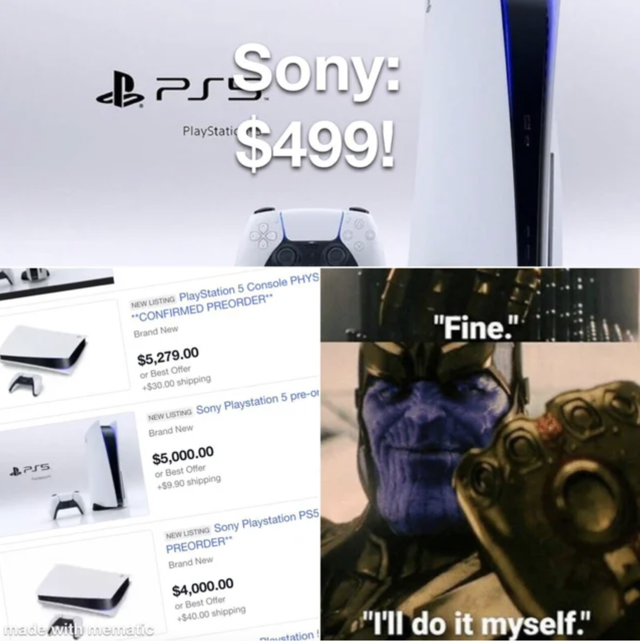 PS5 memes - playstation 4 -PlayStatic New Usg PlayStation 5 Console Phys