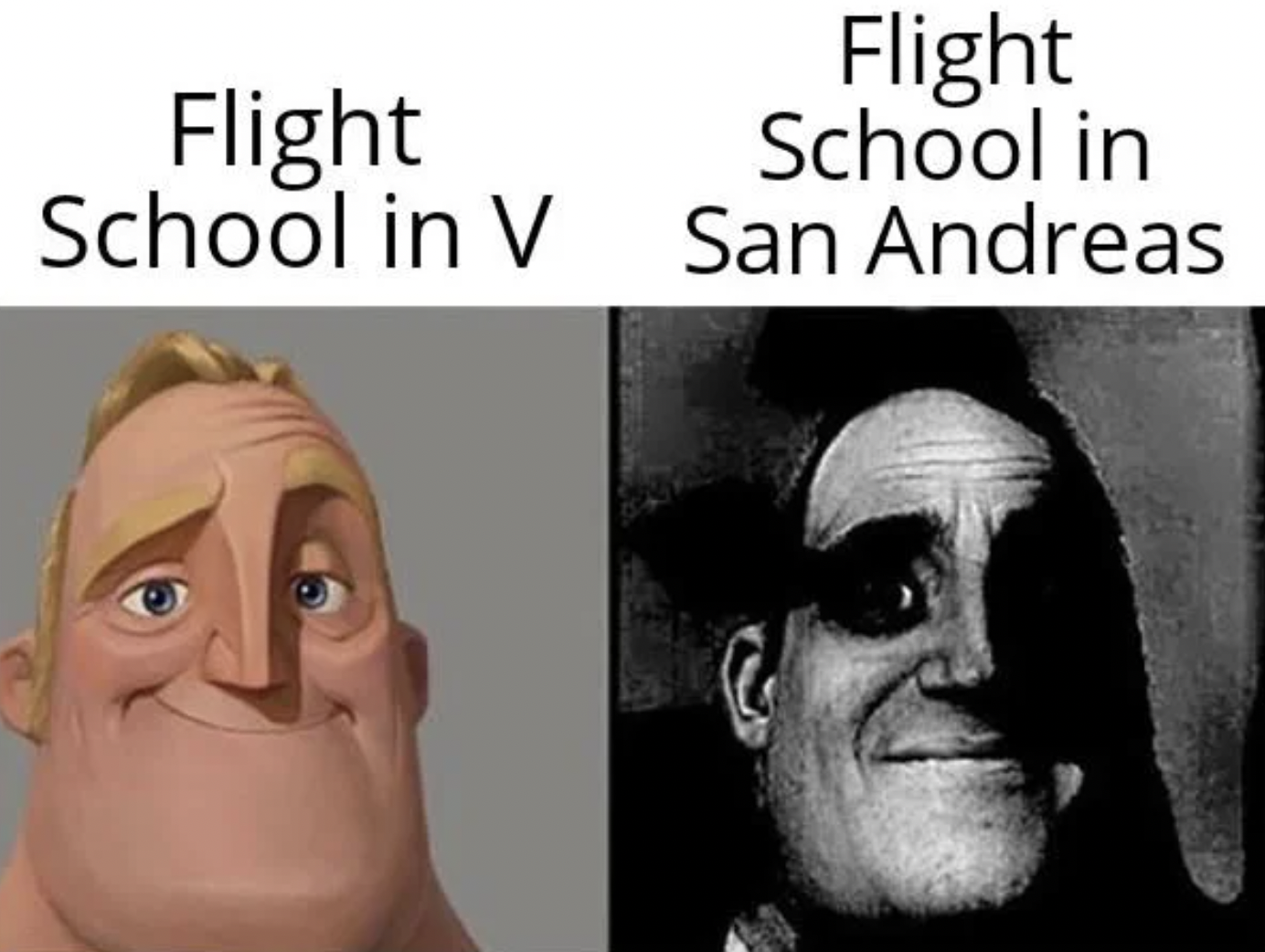 GTA V Memes - creeped out meme - Flight Flight School in School in V San Andreas