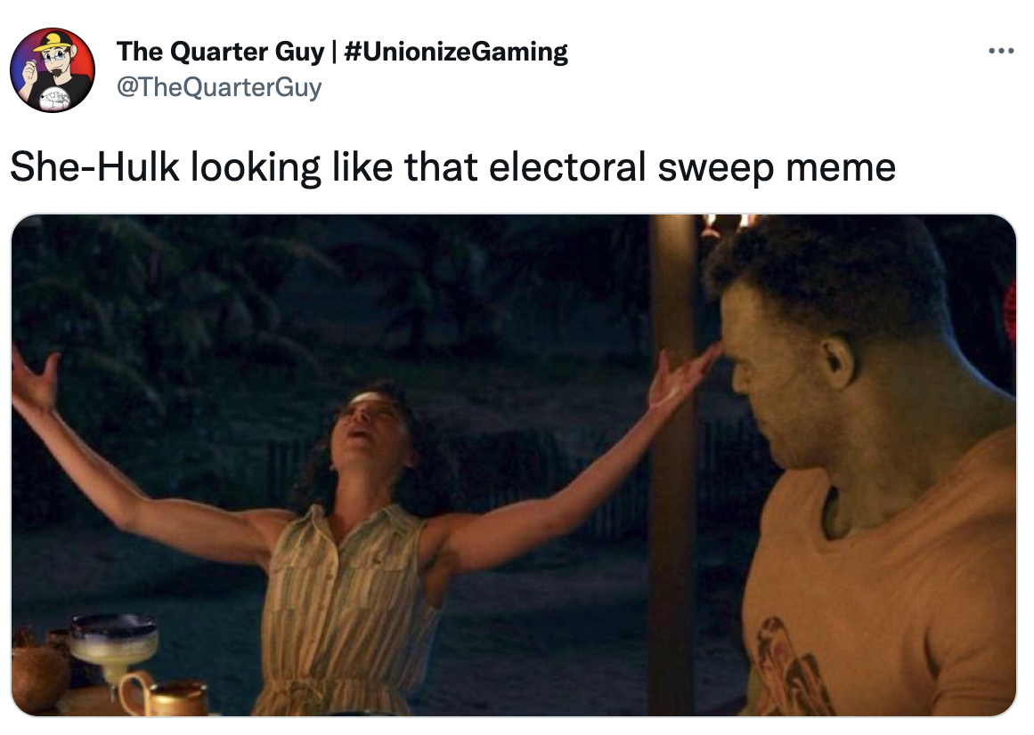 She-Hulk memes - Captain America - The Quarter Guy | SheHulk looking that electoral sweep meme www