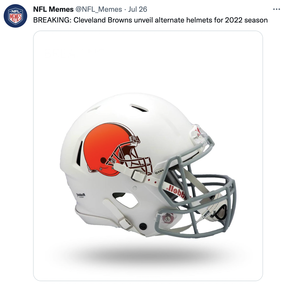 NFL Memes Preseason Roundup - cleveland browns - Nel Menes Nfl Memes Jul 26 Breaking Cleveland Browns unveil alternate helmets for 2022 season llobby