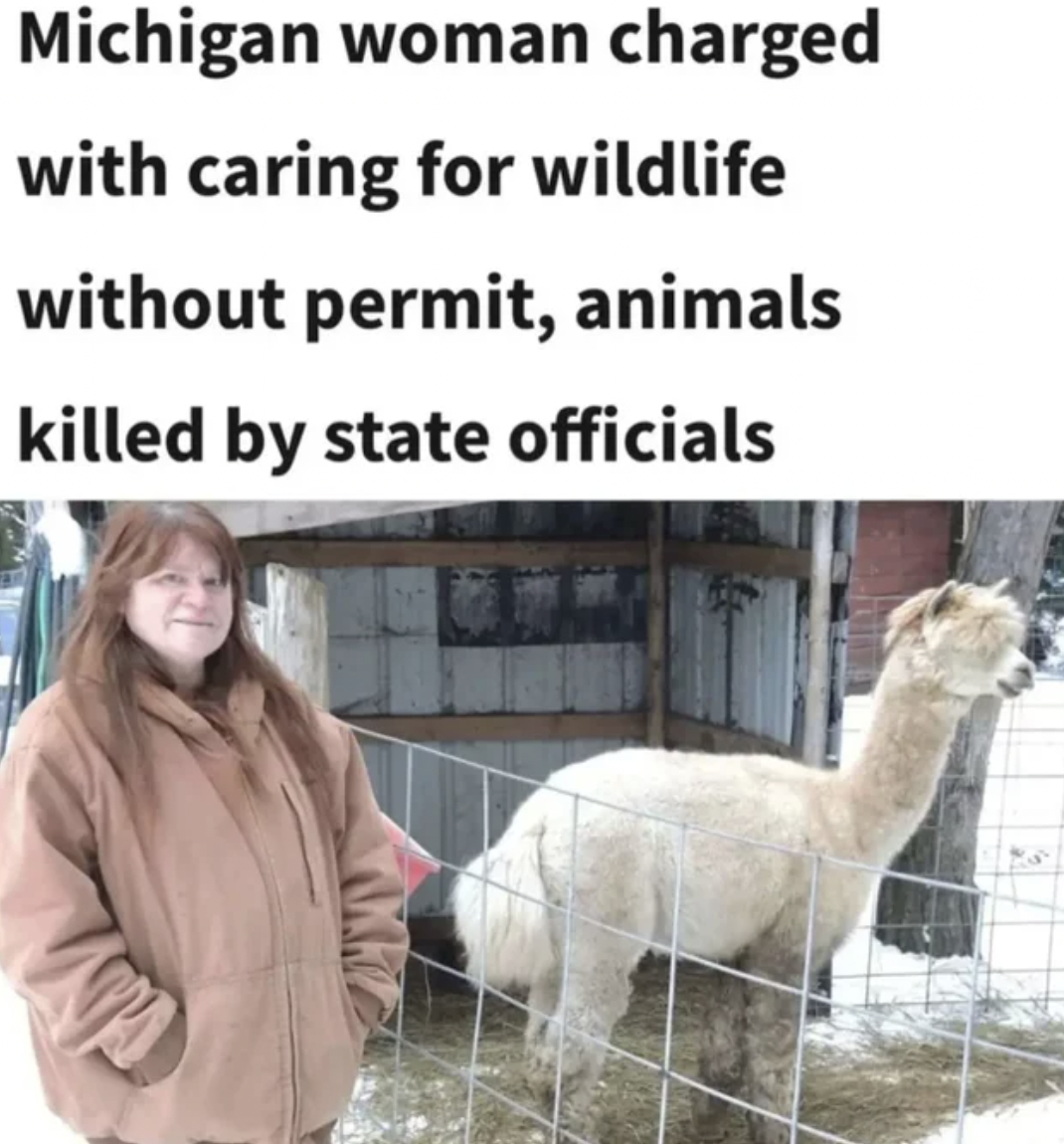 Friday Facepalms and Fails - Michigan woman charged with caring for wildlife without permit, animals killed by state officials