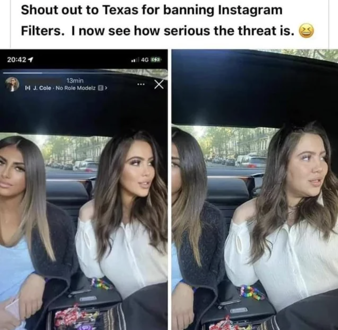 Friday Facepalms and Fails - Shout out to Texas for banning Instagram Filters.