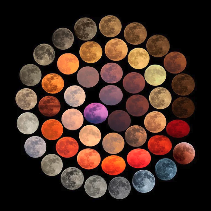 Spectacular Photos  - It took astrophotographer Marcella Guilia Pace ten years to capture these 48 colors of the moon
