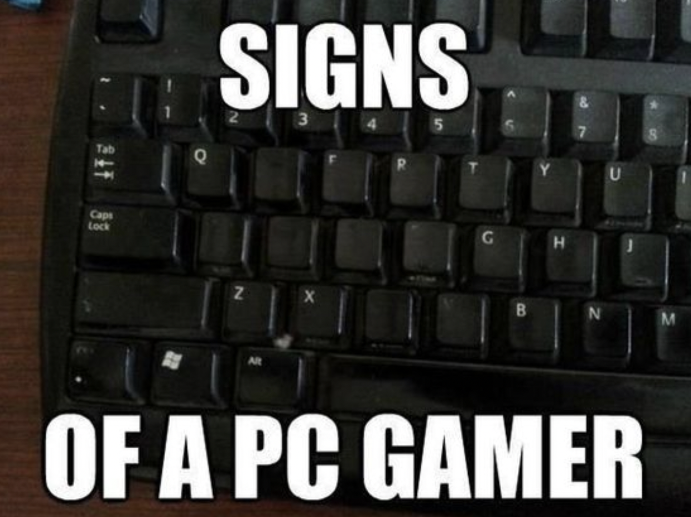 Gaming memes - computer keyboard