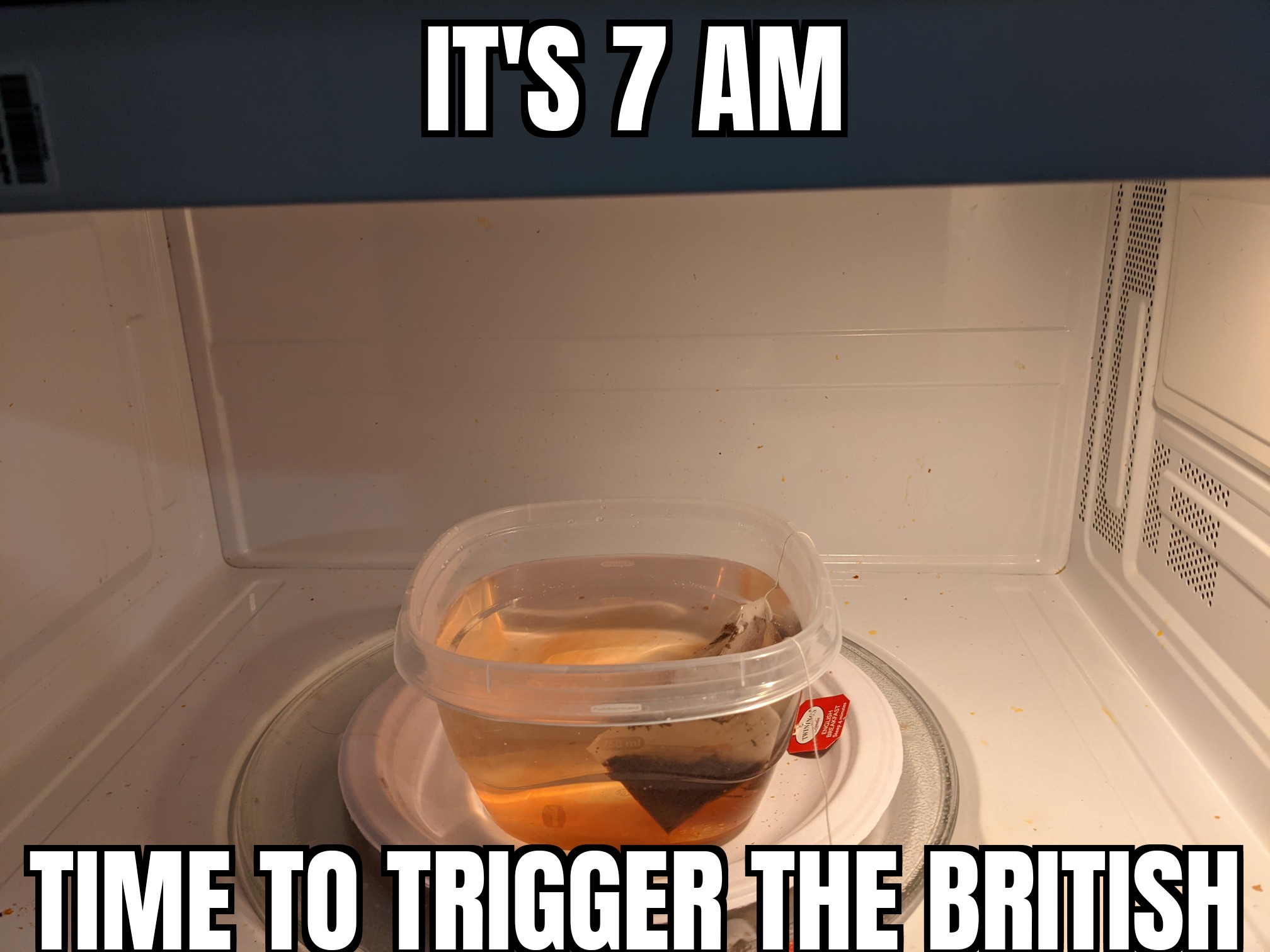 funny memes - glass - It'S 7 Am Time To Trigger The British