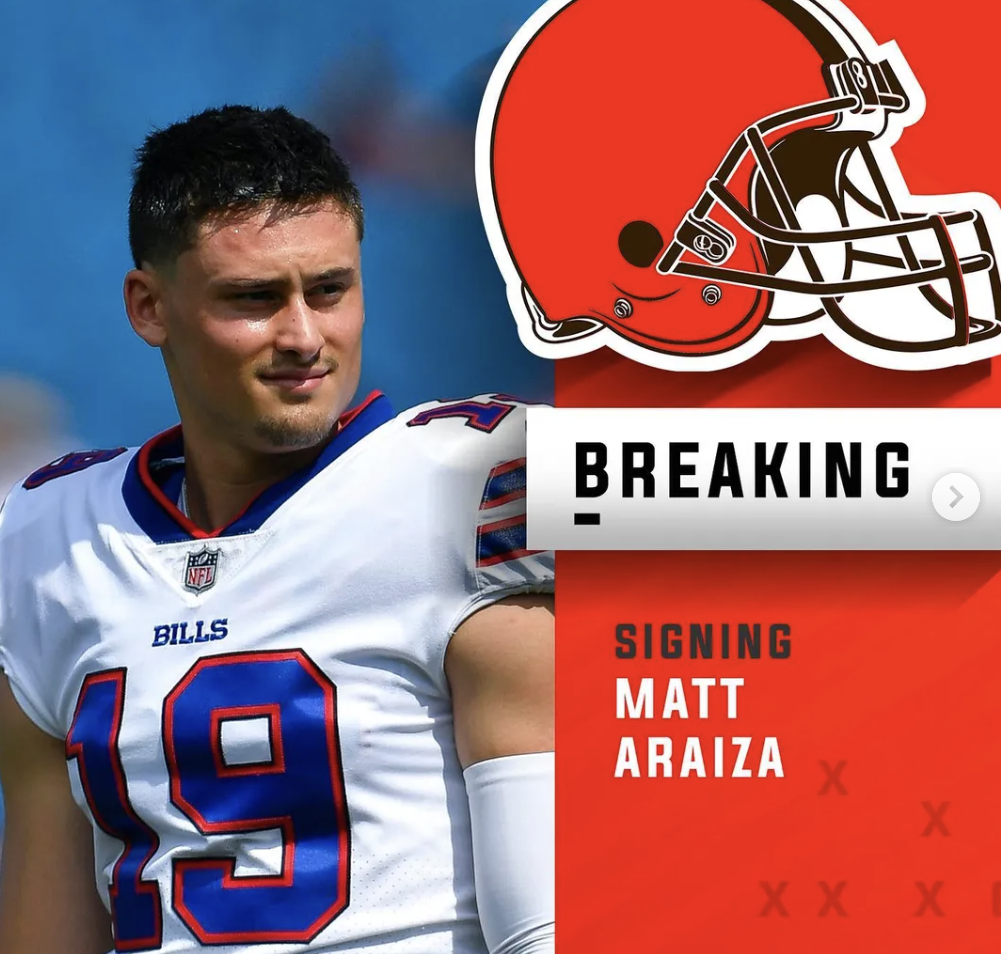 NFL memes preseason - cleveland browns - Bills 19 Breaking Signing Matt Araiza X X X X X