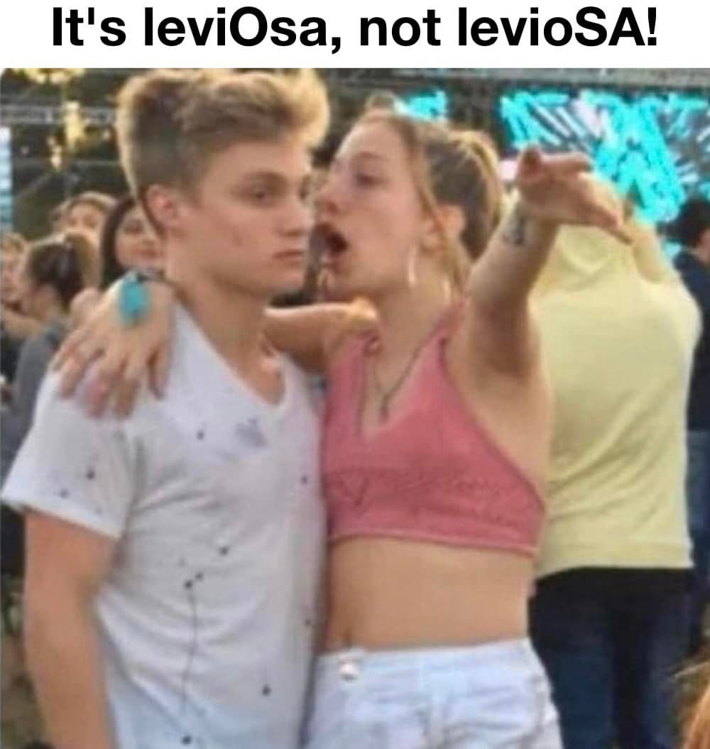 Harry Potter memes - girl - It's leviOsa, not levioSA!