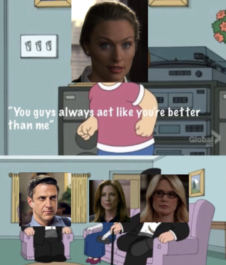 Law & Order: SVU memes - girl - "You guys always act you're better than me" Global