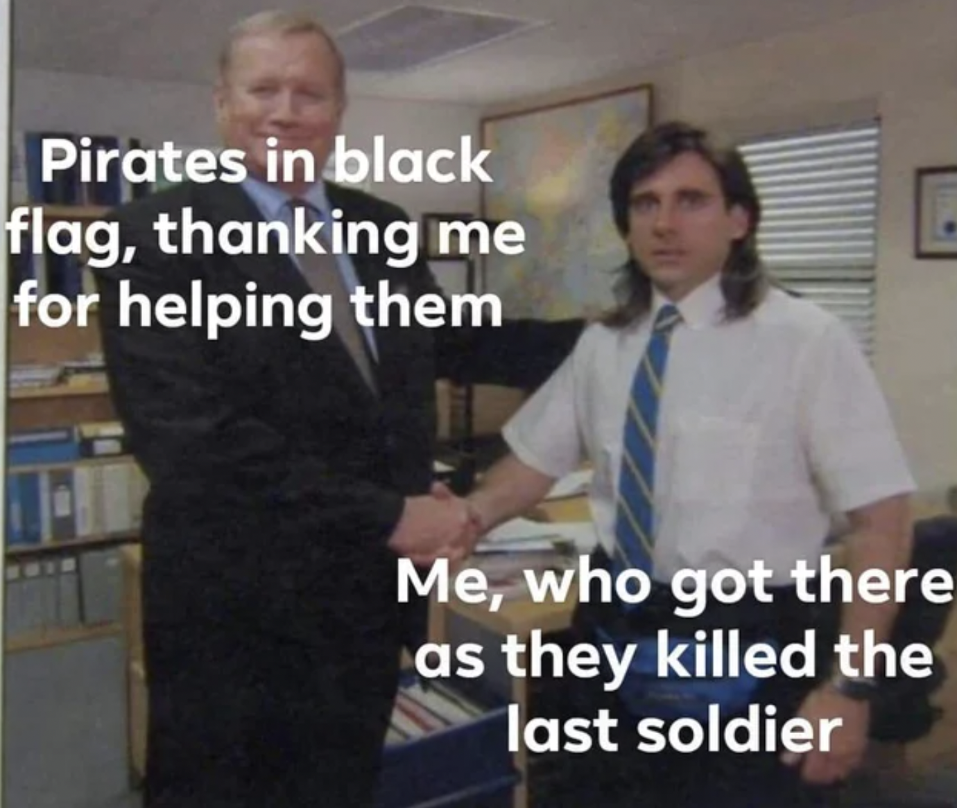Assassin's Creed Memes - agniveer meme - Pirates in black flag, thanking me for helping them Me, who got there as they killed the last soldier