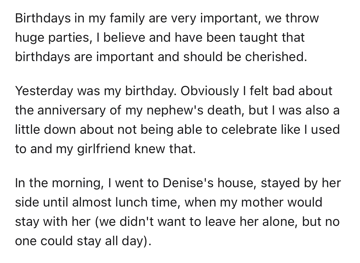 aunt celebrates bday on nephew's death anniversary - whether the temperature of different parts - Birthdays in my family are very important, we throw huge parties, I believe and have been tght that birthdays are important and should be cherished. Yesterda