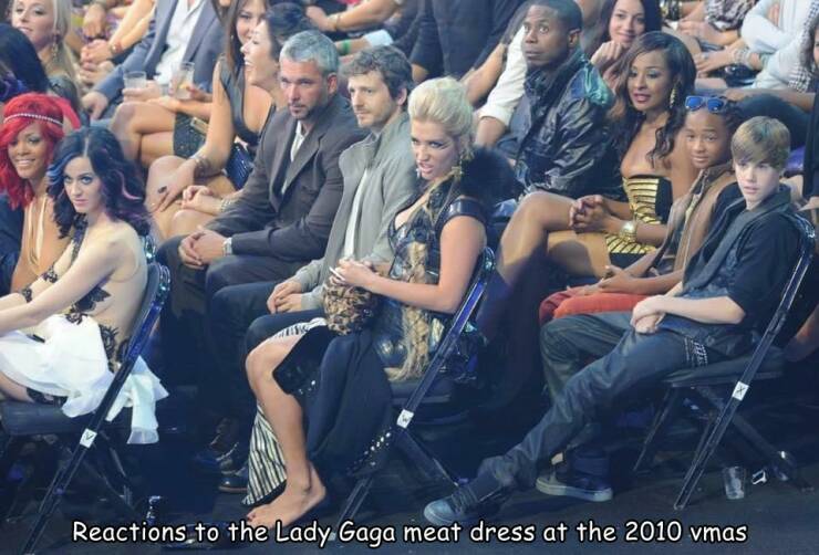 daily dose of randoms - meat dress reaction - Wen jun Reactions to the Lady Gaga meat dress at the 2010 vmas