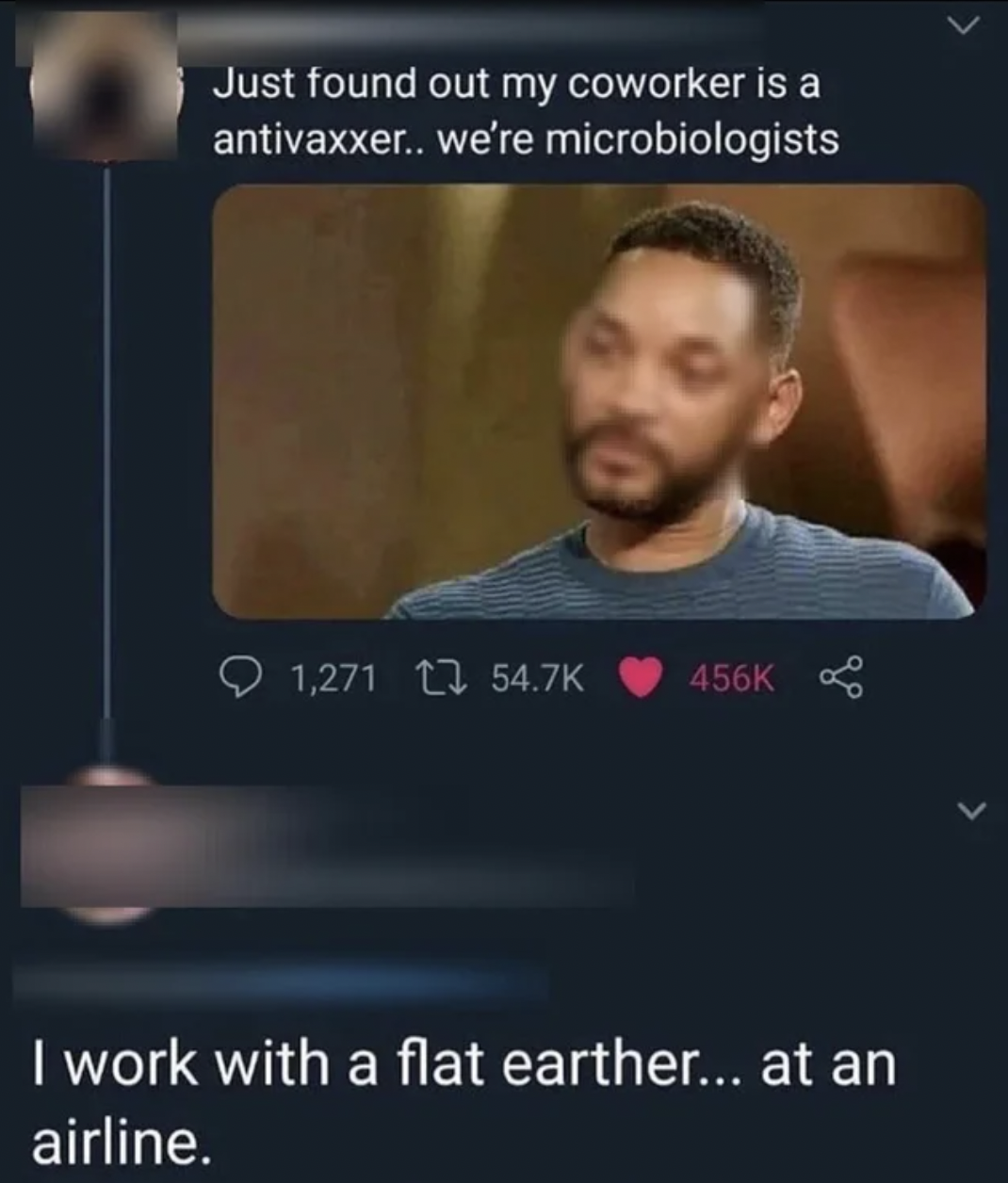 Funny Facepalms - just found out my coworker - Just found out my coworker is a antivaxxer.. we're microbiologists
