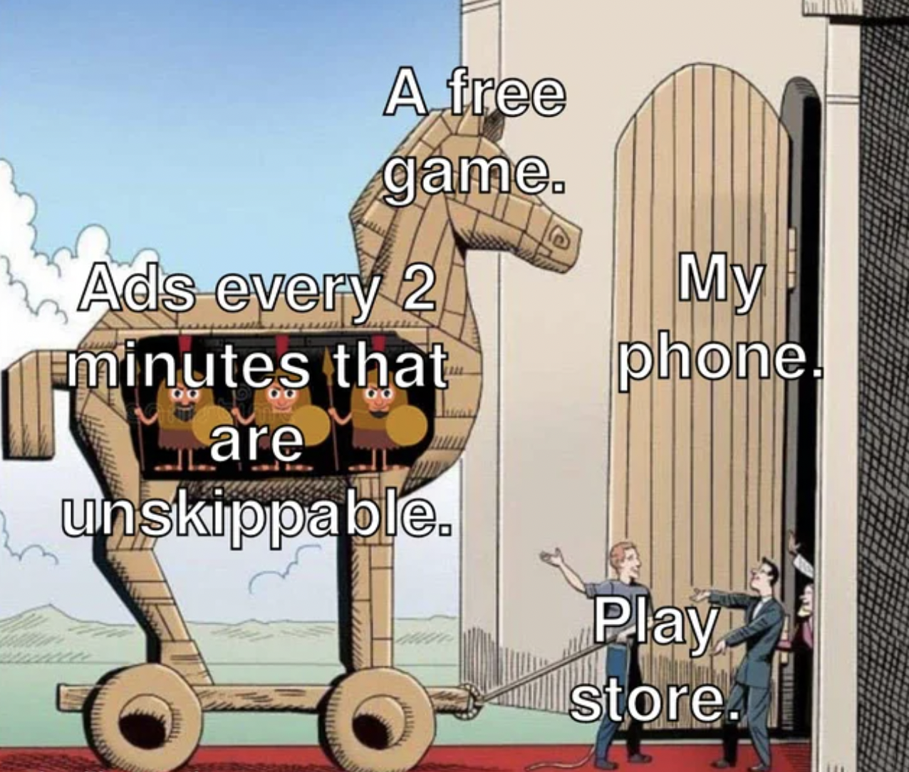 Gaming memes - meme back rub - A free game. My Ads every 24 minutes that phone. are unskippable.