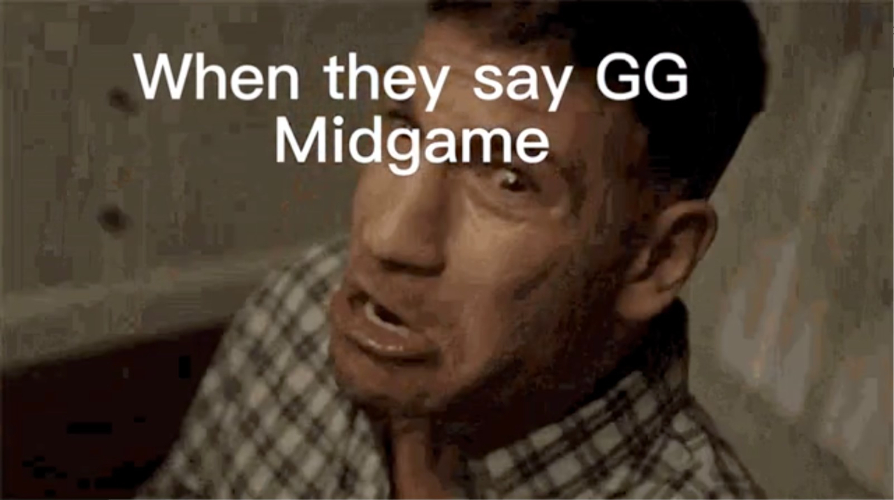 Gaming memes - When they say Gg Midgame