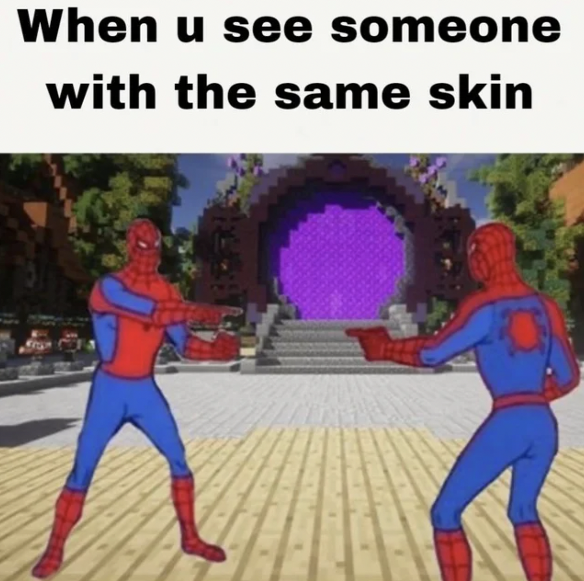 Minecraft Memes - Študentski servis maribor - When u see someone with the same skin