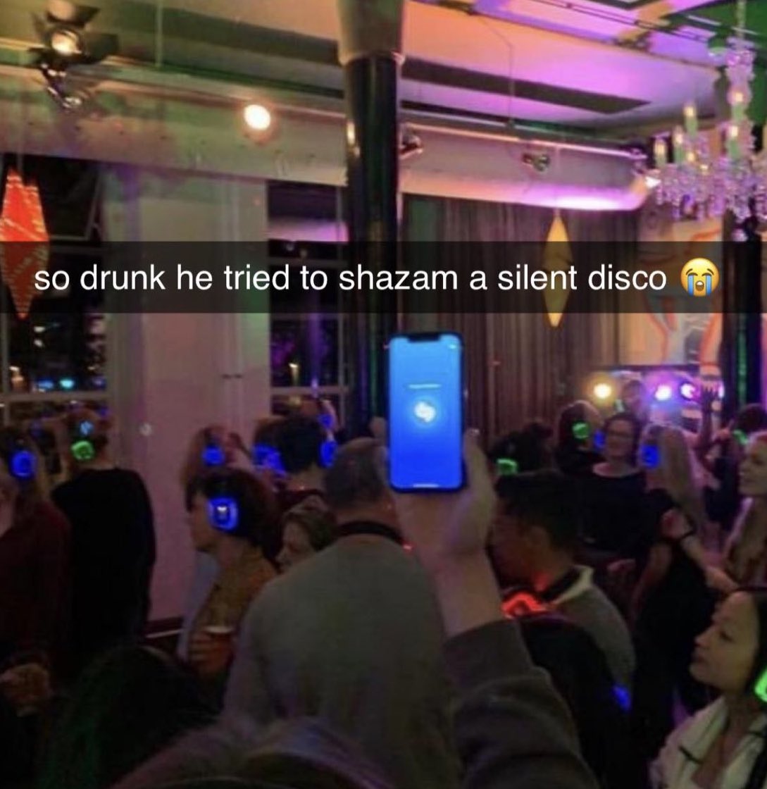Chaotic Nightclub Photos - disco - so drunk he tried to shazam a silent disco