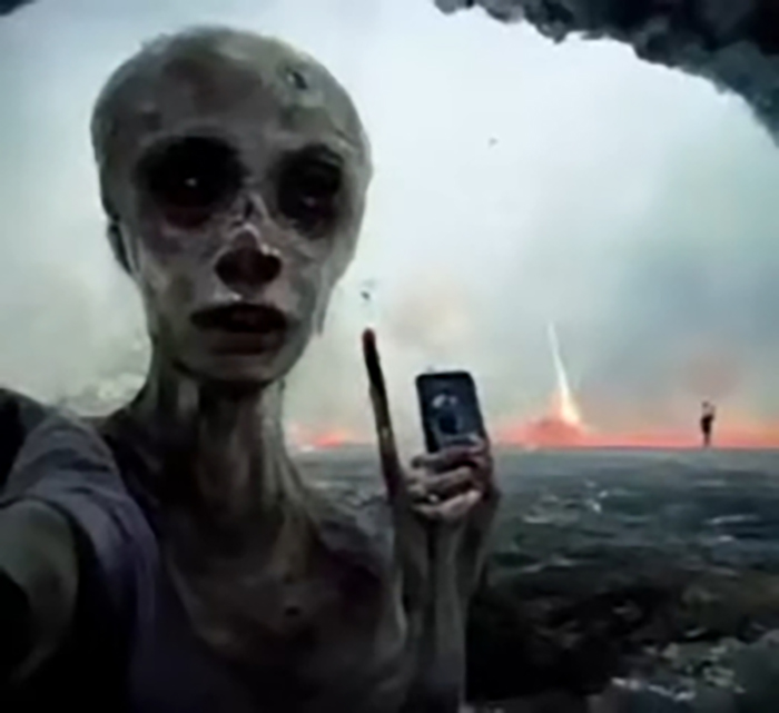 WTF Wednesday creepy pics - dall e last selfie on earth