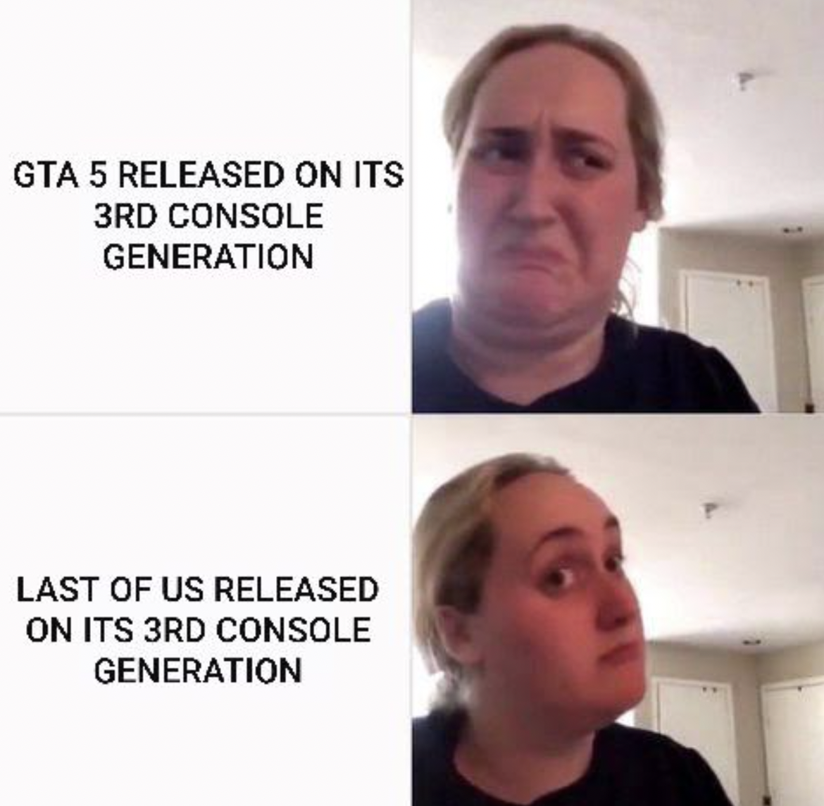 Gaming memes - head - Gta 5 Released On Its 3RD Console Generation Last Of Us Released On Its 3RD Console Generation