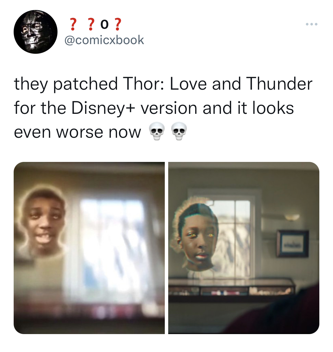 Fresh and funny tweets - media - ? ? 0? they patched Thor Love and Thunder for the Disney version and it looks even worse now
