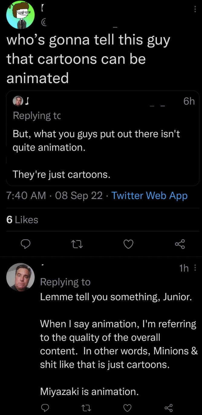 Confidently Incorrect - screenshot - who's gonna tell this guy that cartoons can be animated