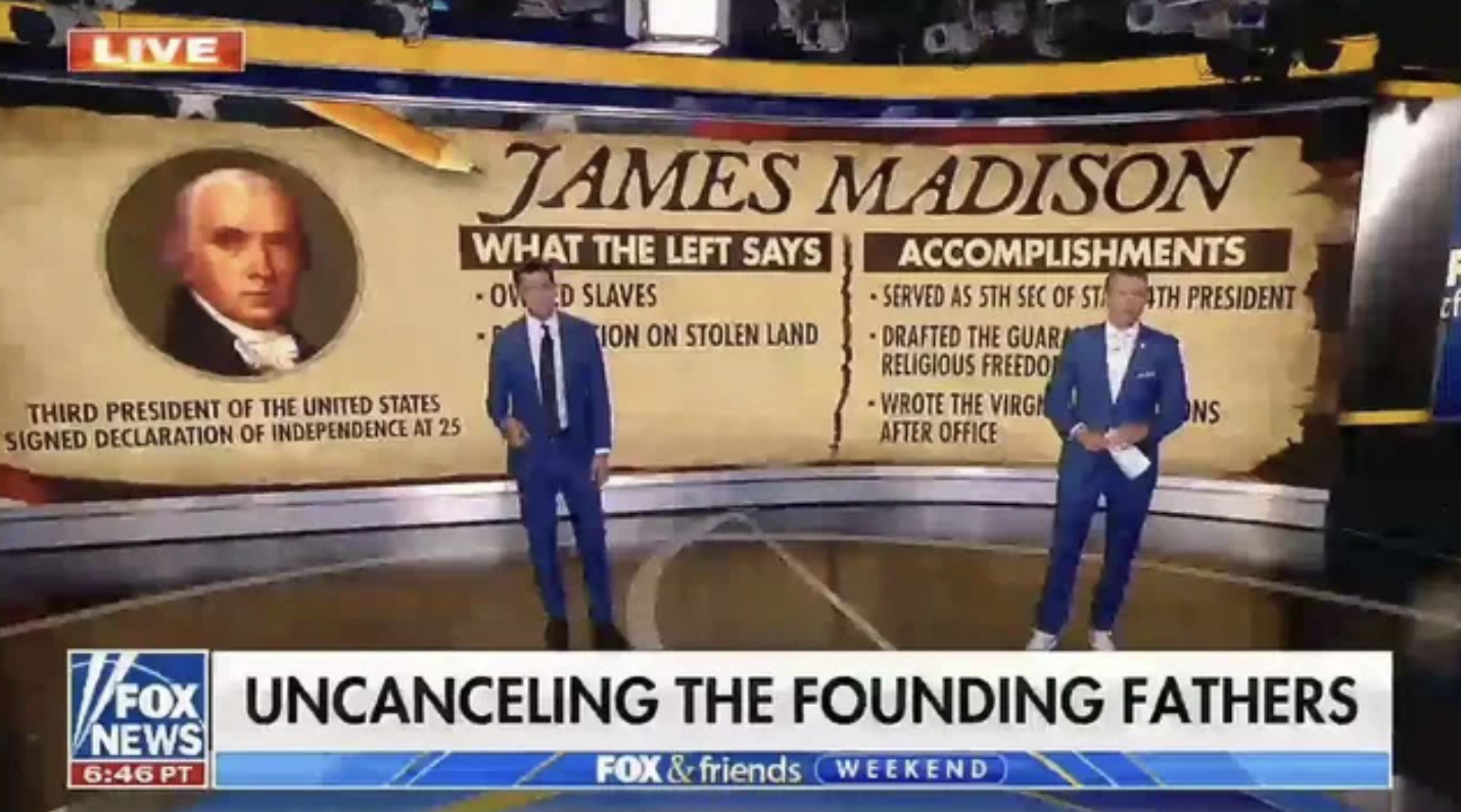 Confidently Incorrect - fox news - Live Third President Of The United States Signed Declaration Of Independence At 25 James Madison