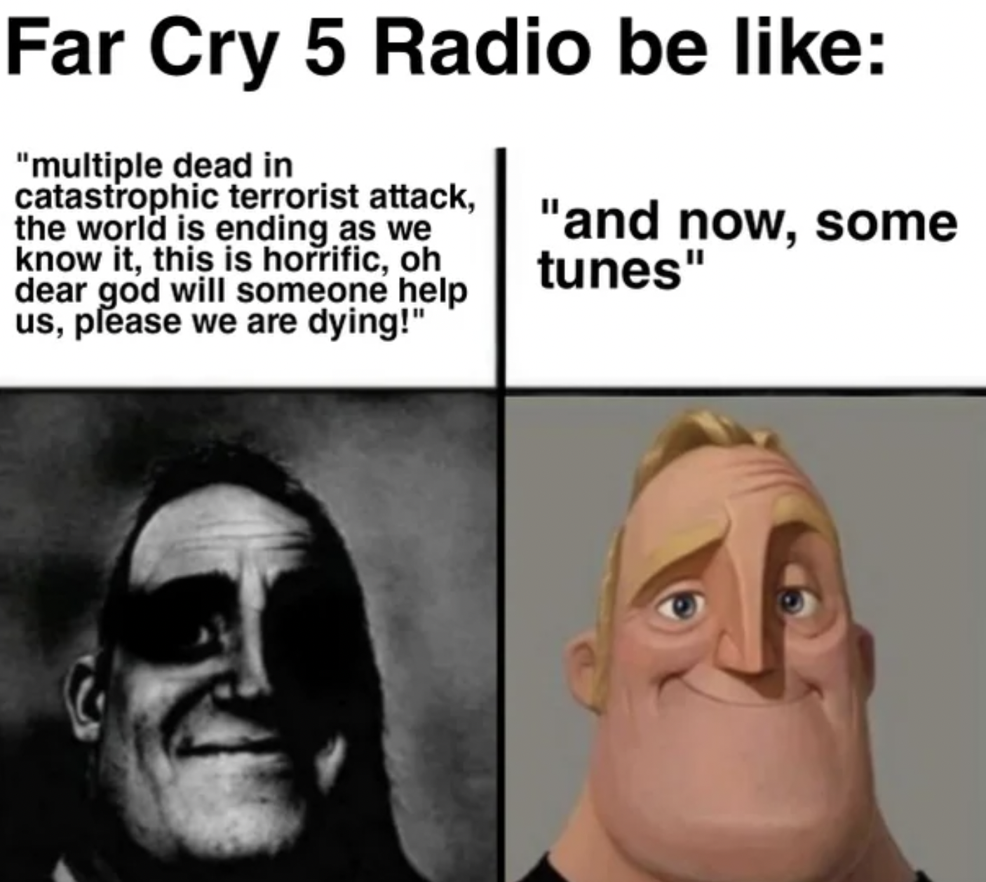 Gaming memes - head - Far Cry 5 Radio be
